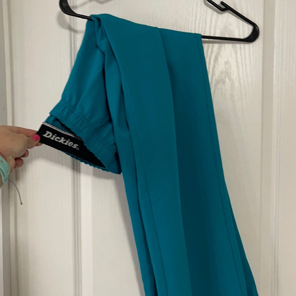 Small Teal Dickies Petite Scrub pants